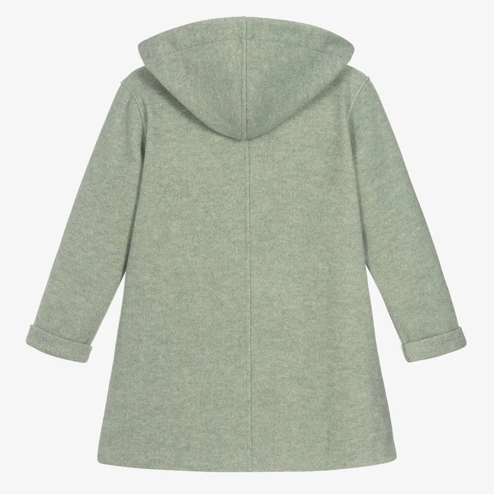 Girls Green Hooded Coat