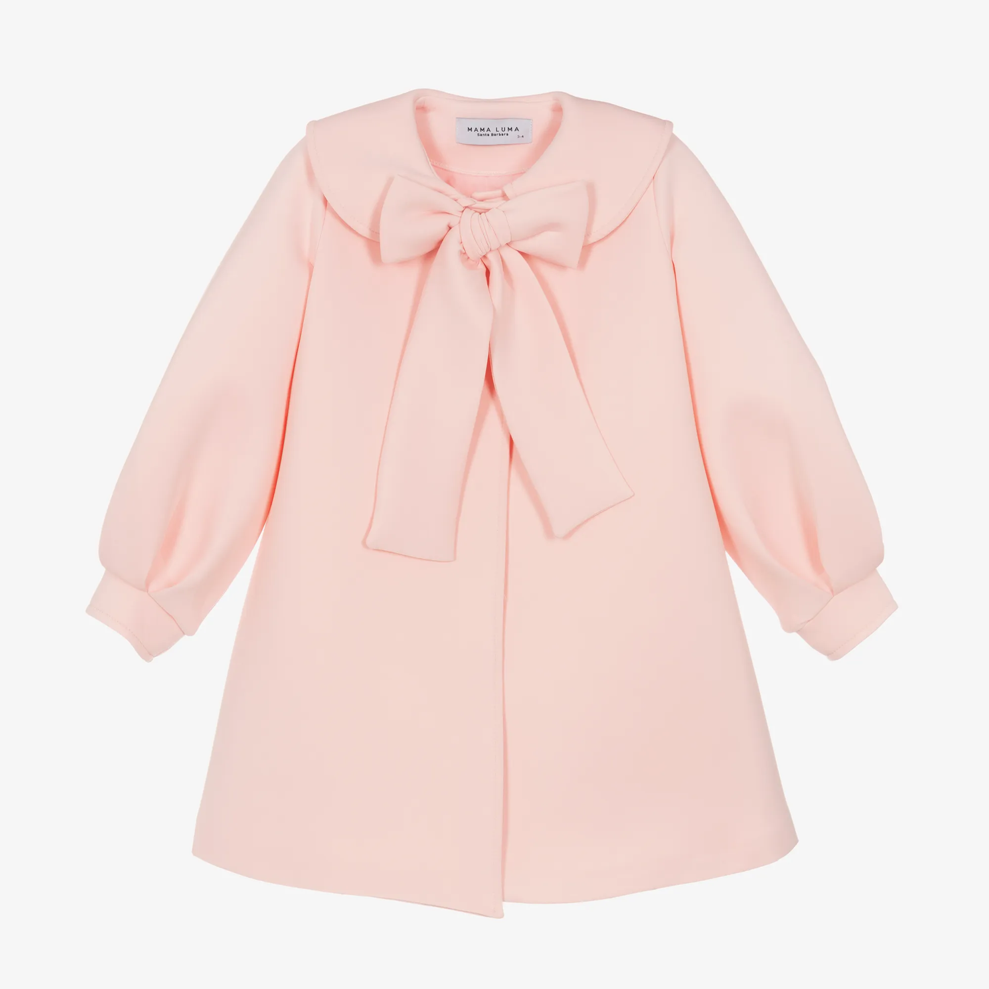 Girls Pink Bow Coat