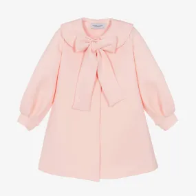 Girls Pink Bow Coat