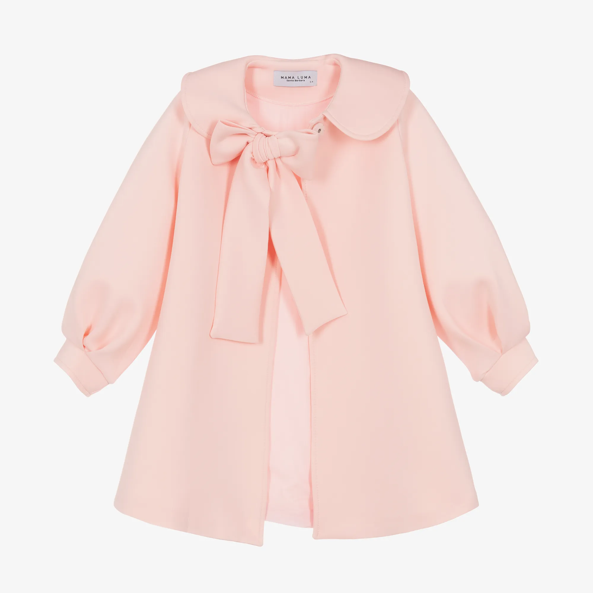 Girls Pink Bow Coat