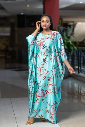 Green silk kaftan for sale