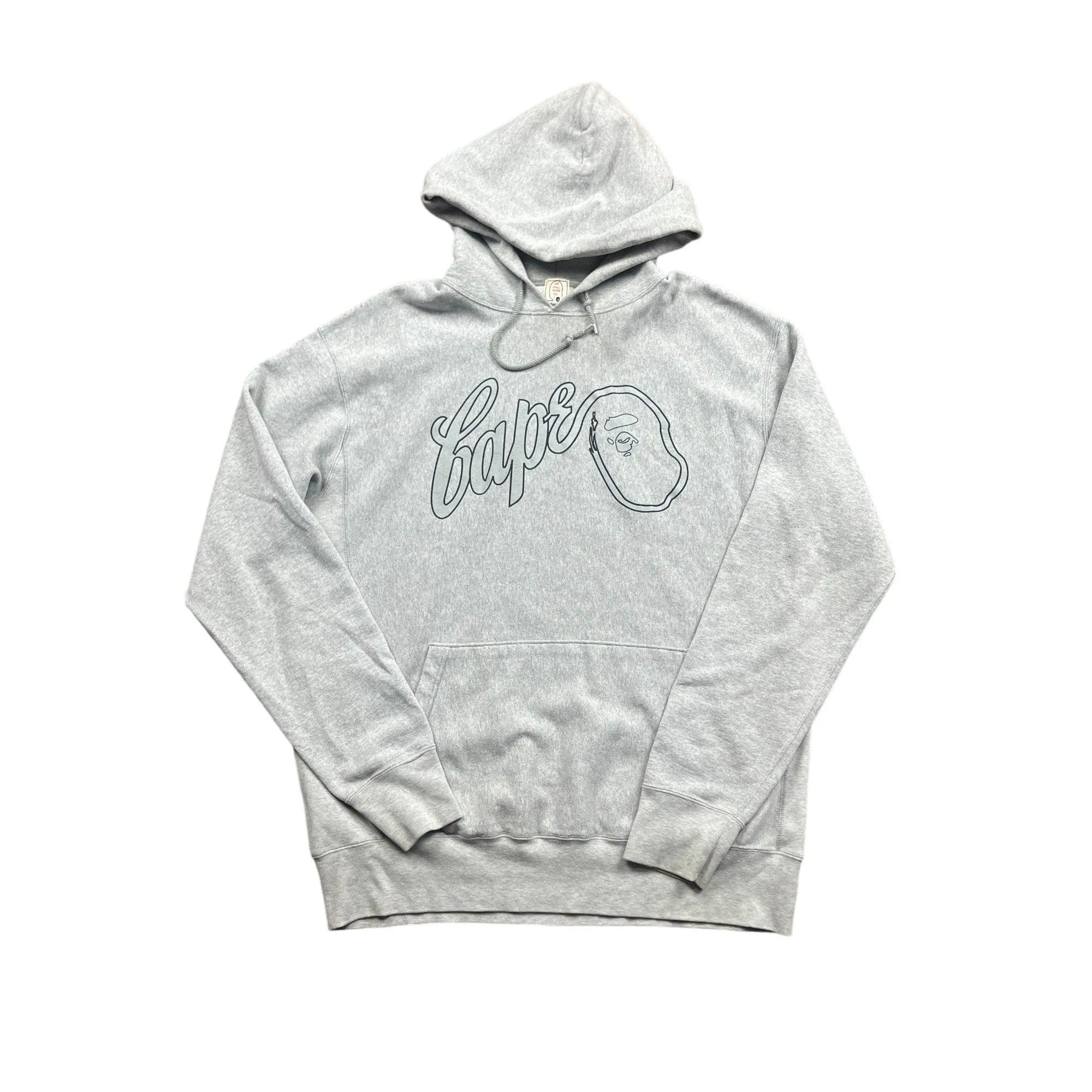 Grey A Bathing Ape (BAPE) Hoodie - Large