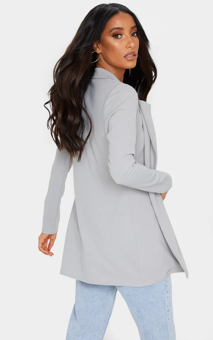 Grey Longline Blazer | Coats & Jackets