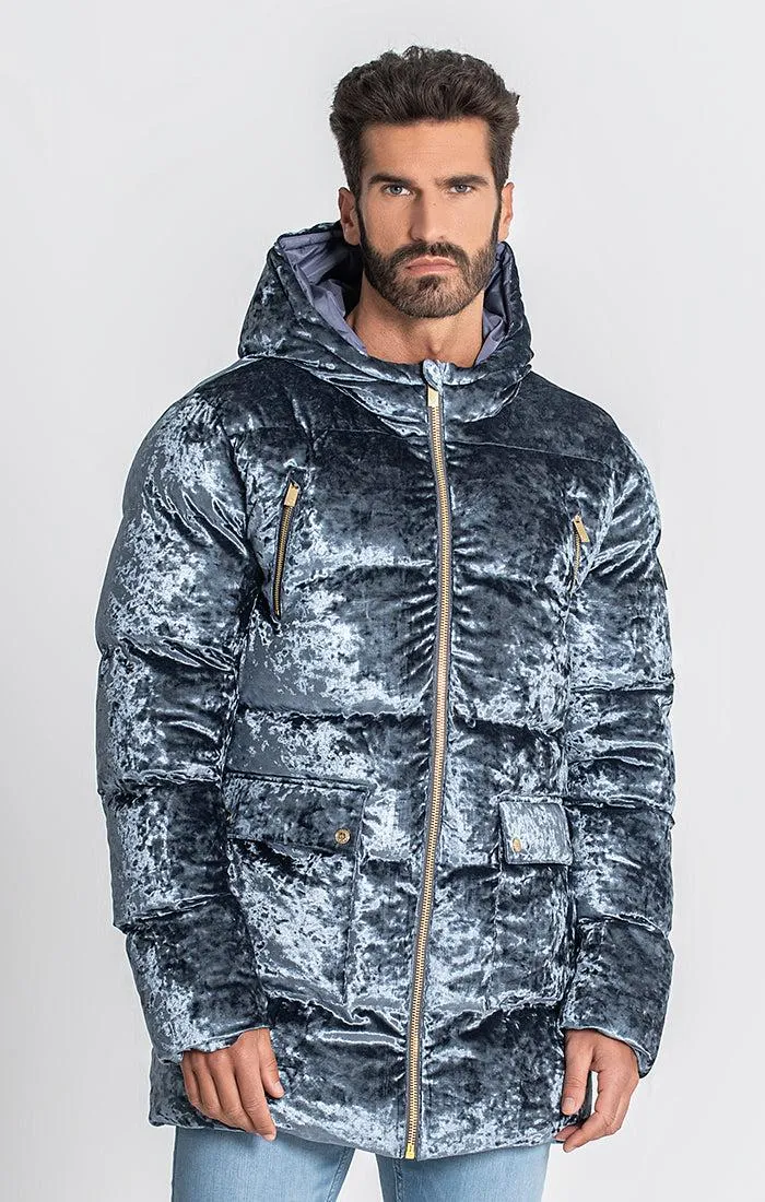 Grey Sheen Puffer Coat