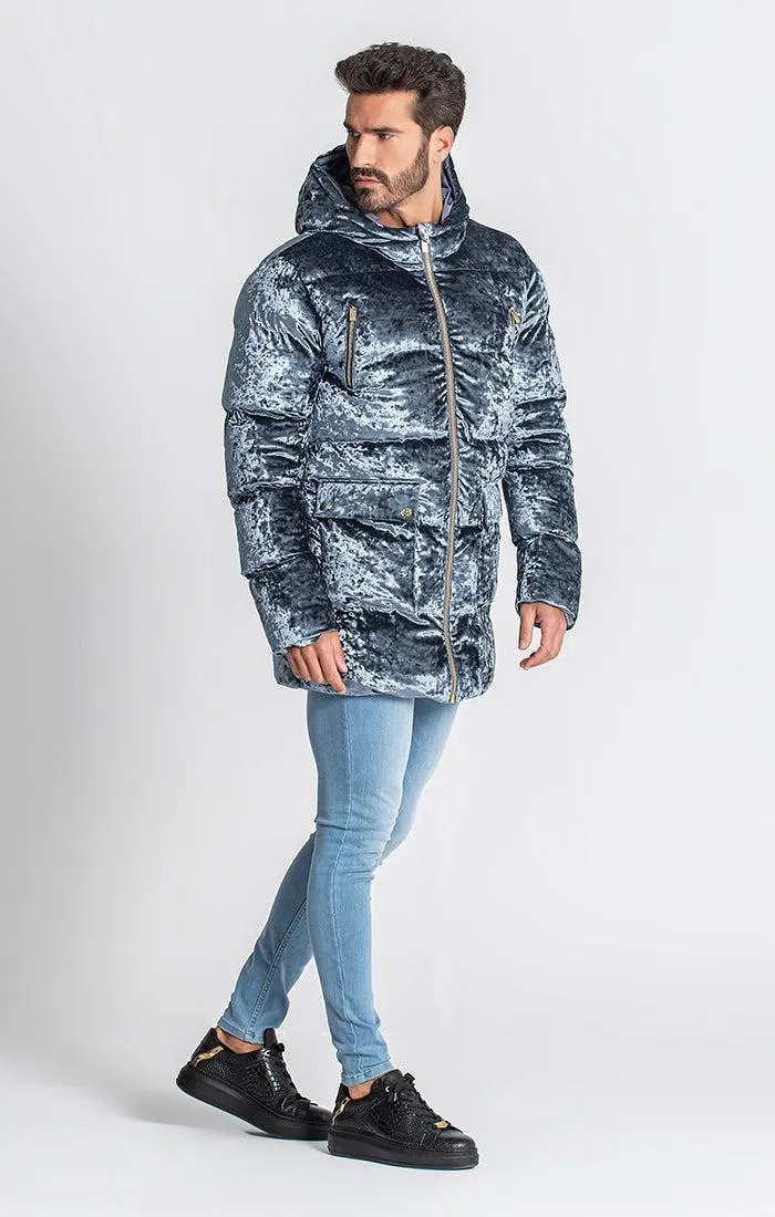 Grey Sheen Puffer Coat