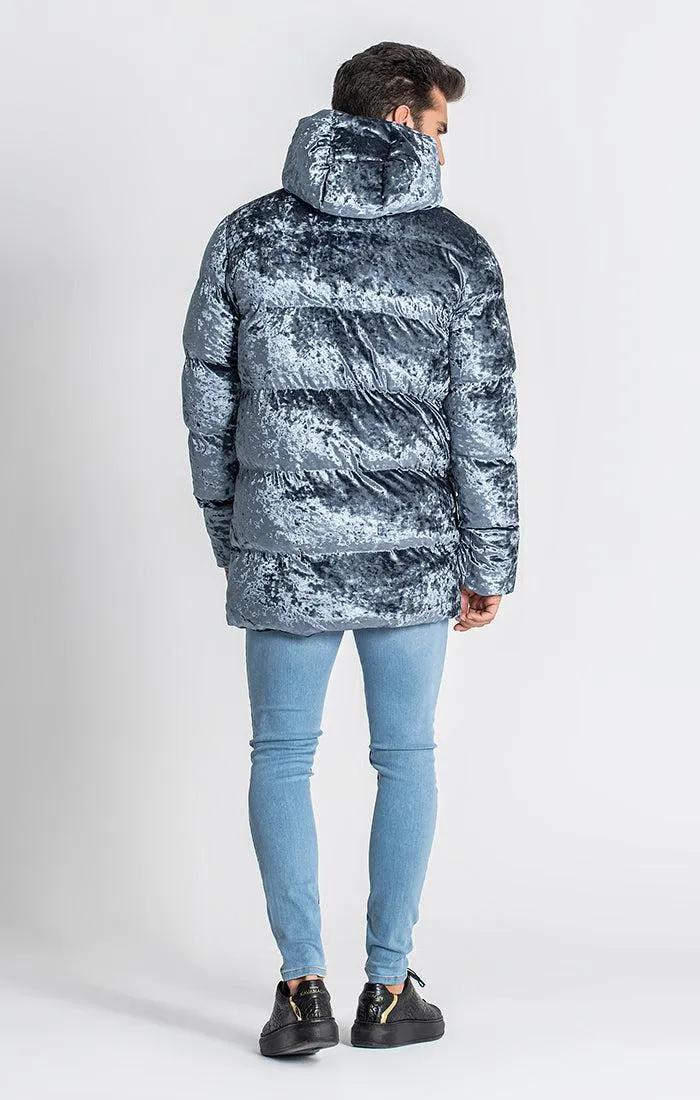 Grey Sheen Puffer Coat