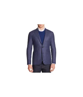 Hardy Amies Mens Wool Two Button Blazer Jacket