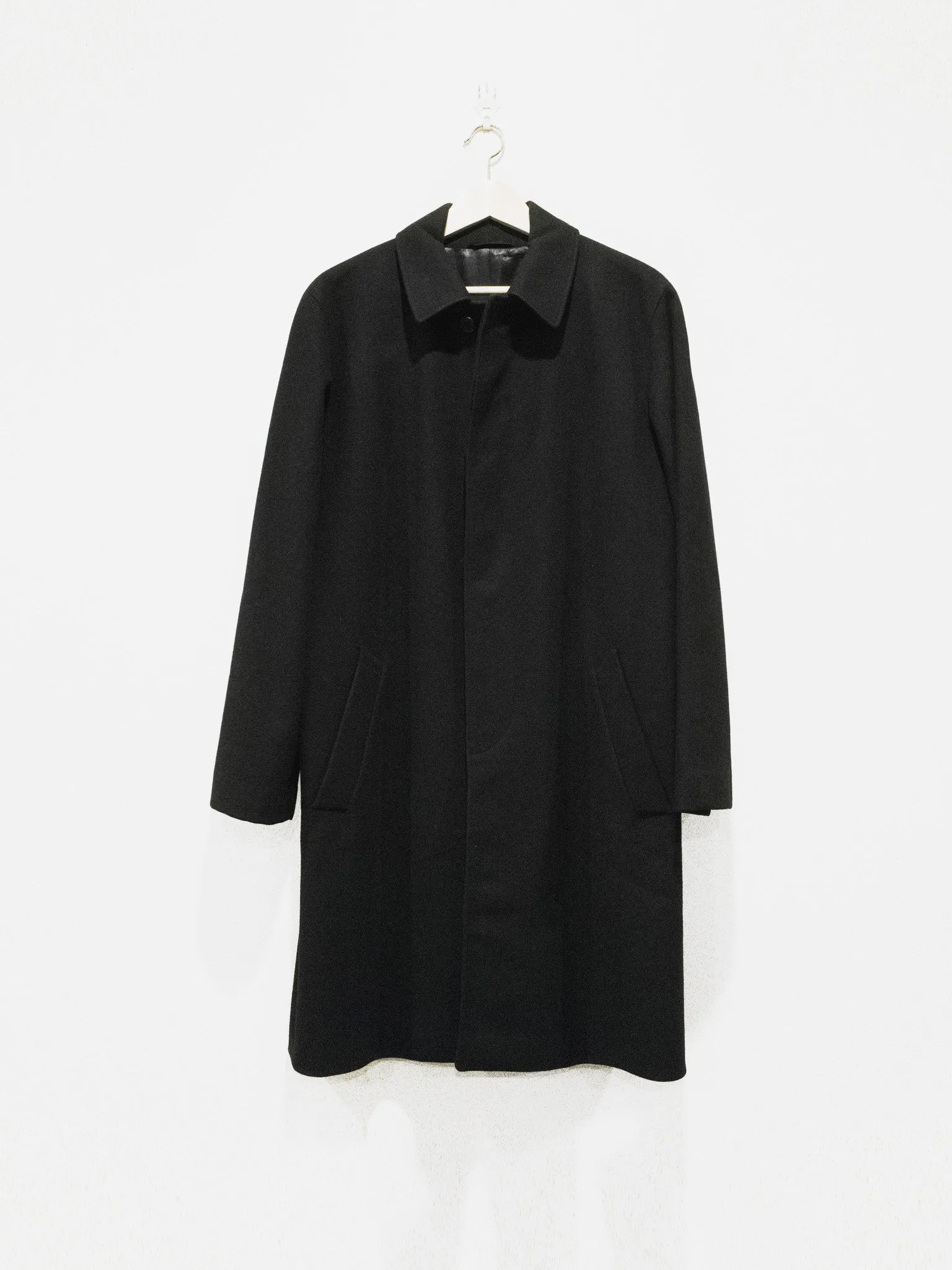 Helmut Lang Wool/Cashmere Boxed Shoulder Mac