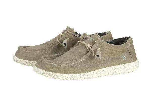 Hey Dude Men’s Wally Stretch Shoes – Beige