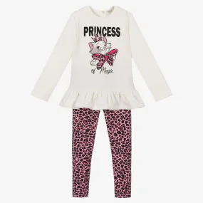 Ivory & Pink Disney Leggings Set