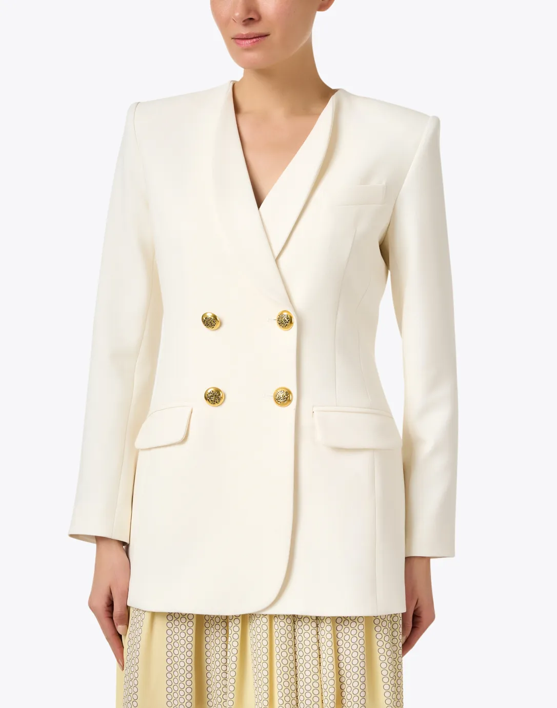 Ivory Double Breasted Blazer