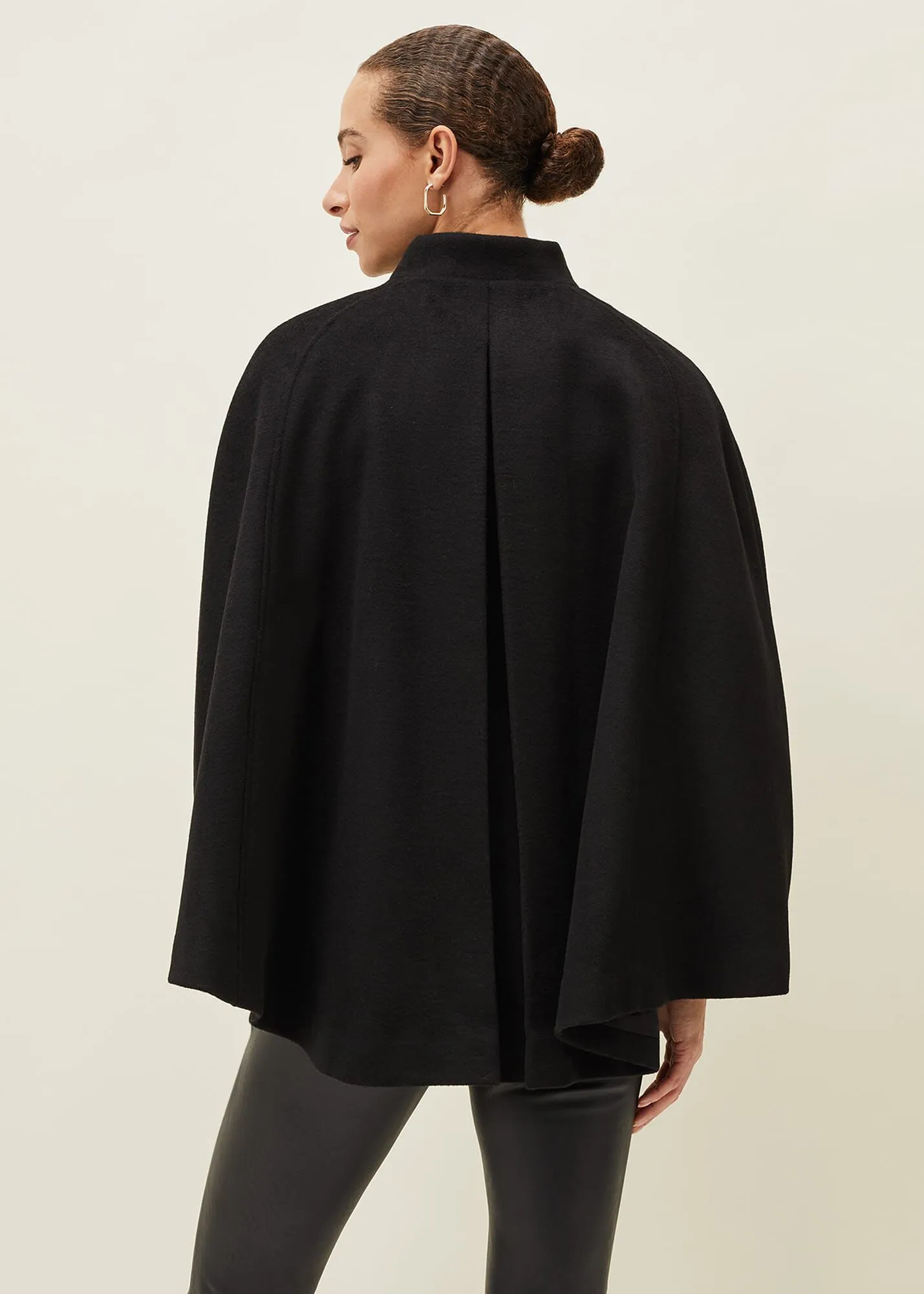 Jodie Wool Blend Cape Coat