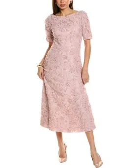 JS Collections Jenni Lace Tea-Length Dress