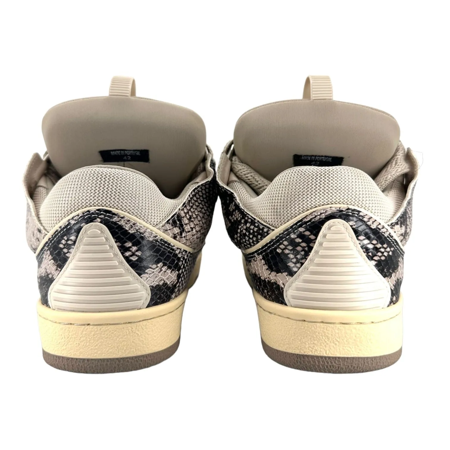 Lanvin Curb Sneaker Snakeskin Beige Pre-Owned