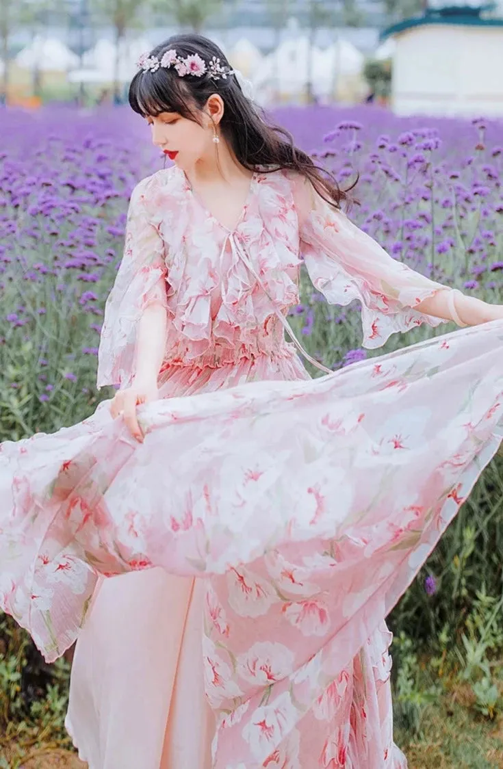 Lella Fairycore Aesthetic Long Ethereal Fairy Dress - Google SEO result: Fairy Dress: Lella - Long Ethereal Fairycore Aesthetic