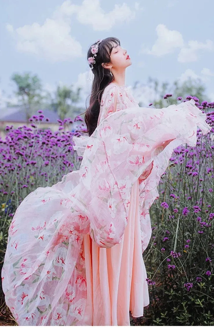 Lella Fairycore Aesthetic Long Ethereal Fairy Dress - Google SEO result: Fairy Dress: Lella - Long Ethereal Fairycore Aesthetic