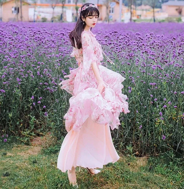 Lella Fairycore Aesthetic Long Ethereal Fairy Dress - Google SEO result: Fairy Dress: Lella - Long Ethereal Fairycore Aesthetic