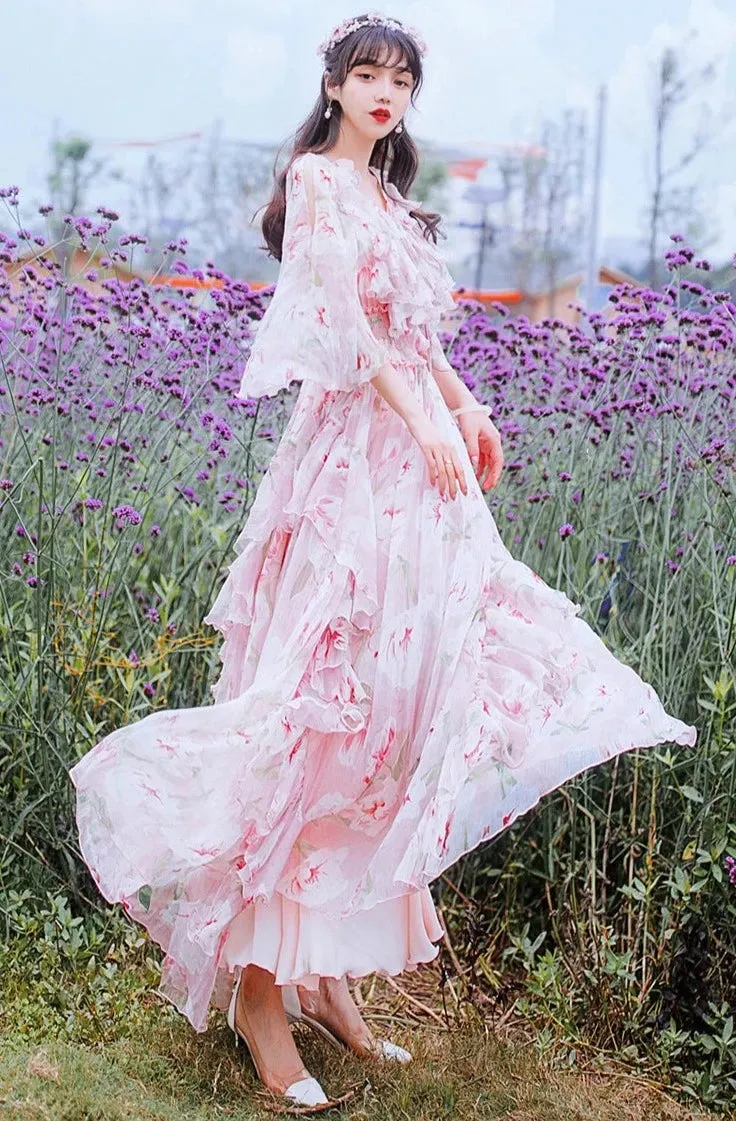 Lella Fairycore Aesthetic Long Ethereal Fairy Dress - Google SEO result: Fairy Dress: Lella - Long Ethereal Fairycore Aesthetic