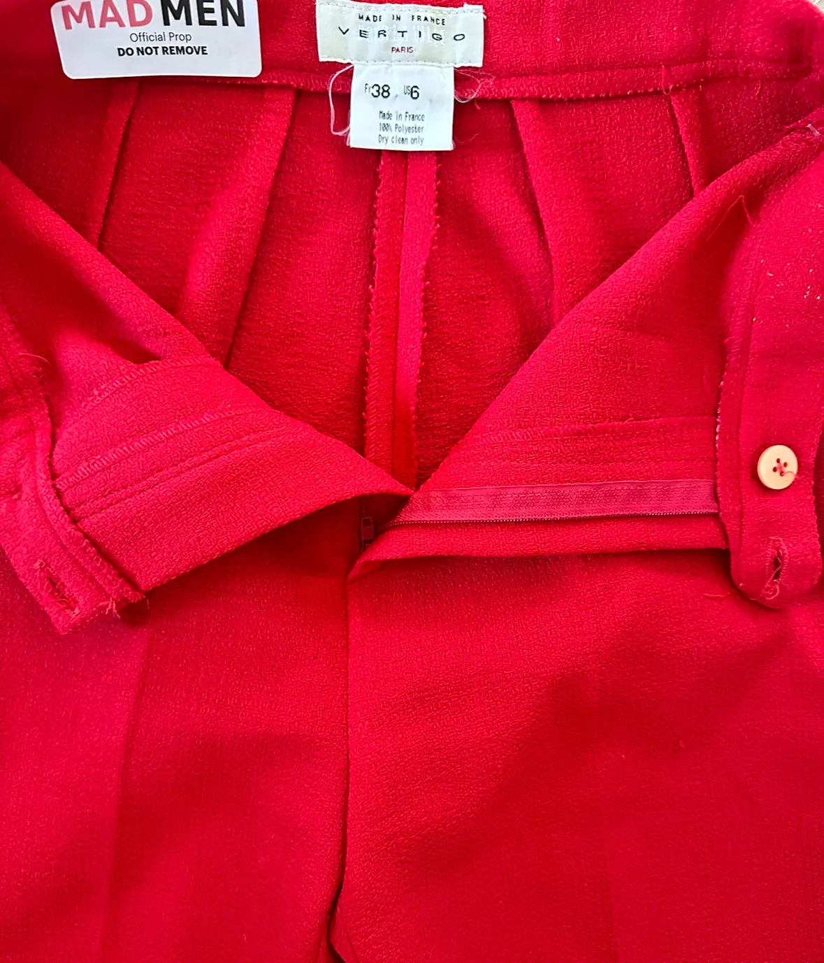 MAD MEN: Megan’s Vintage made in France VERTIGO Red Pants (6)