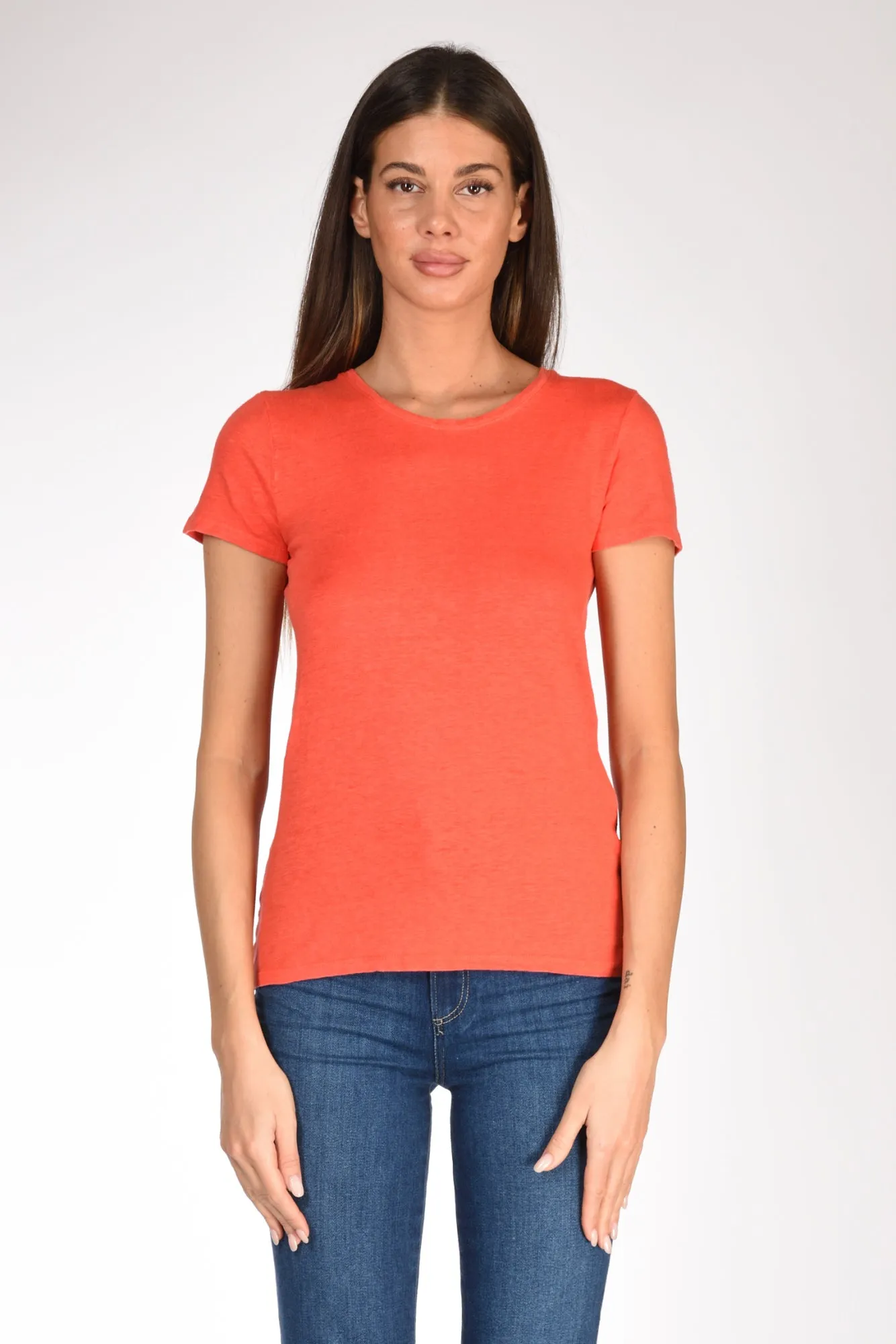 Majestic Filatures Paris Tshirt M. Corta Arancio Donna