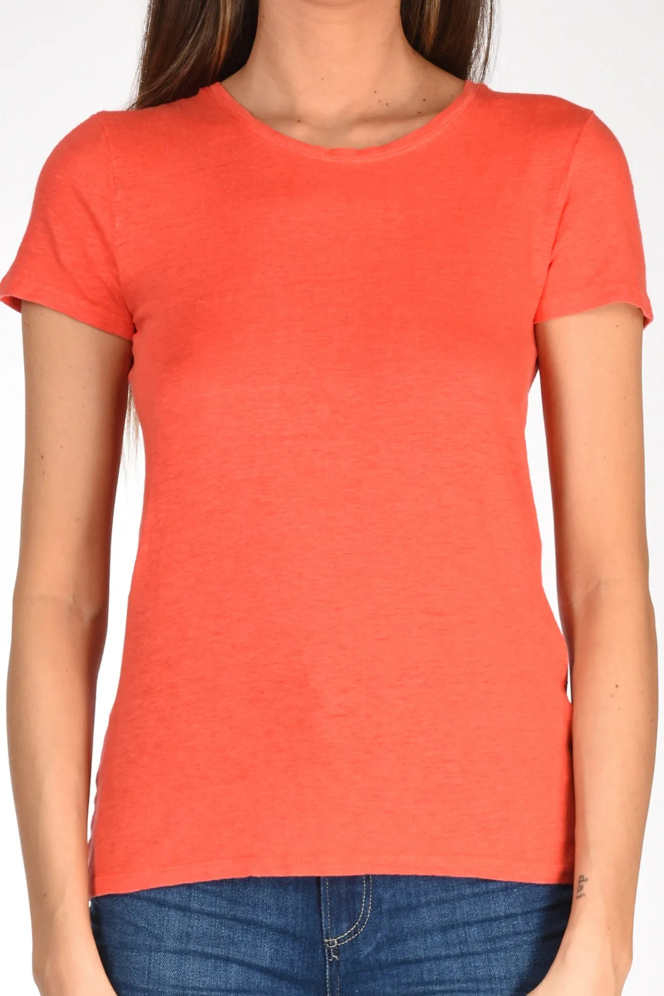 Majestic Filatures Paris Tshirt M. Corta Arancio Donna