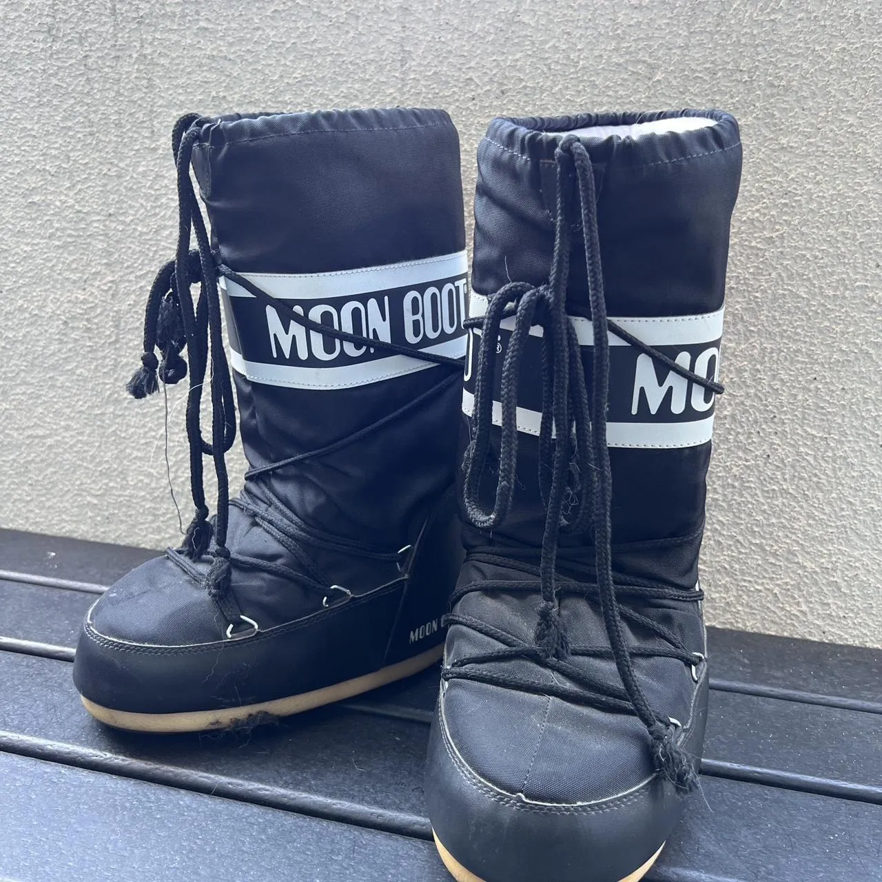 Moon Boot Women's Black and White Boots