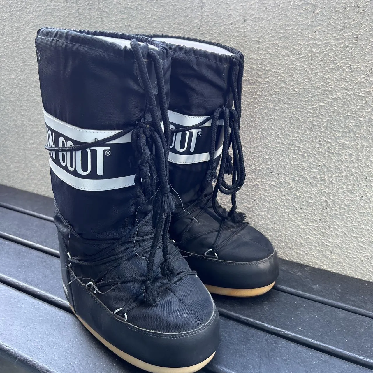 Moon Boot Women's Black and White Boots