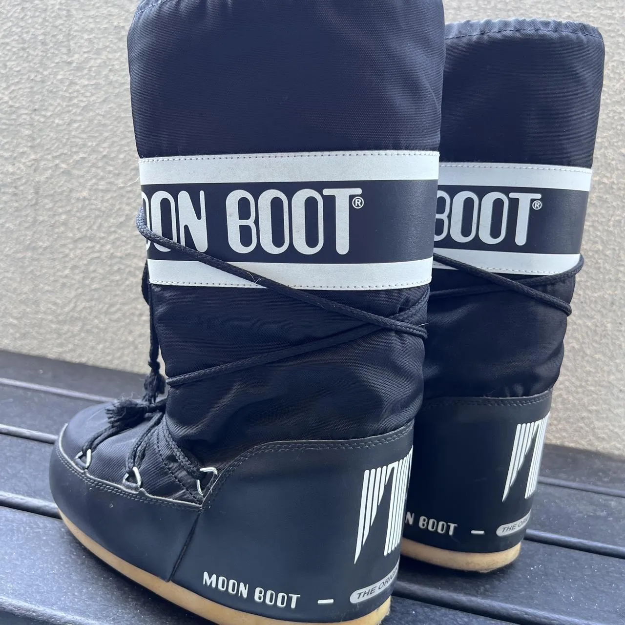 Moon Boot Women's Black and White Boots