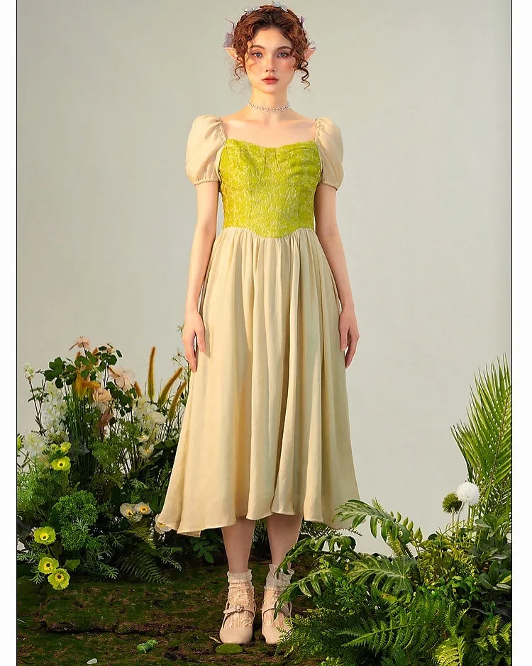 Moss Garden Green Witch Forest Fairy Dress