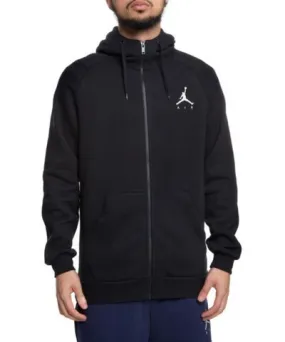 Nike Jordan Jumpman Fleece Full Zip Hoodie Black/White 939998-010 Men's