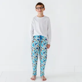 No Place Like Home Blue Baseball Boys Lounge Pants - Bigger Kids