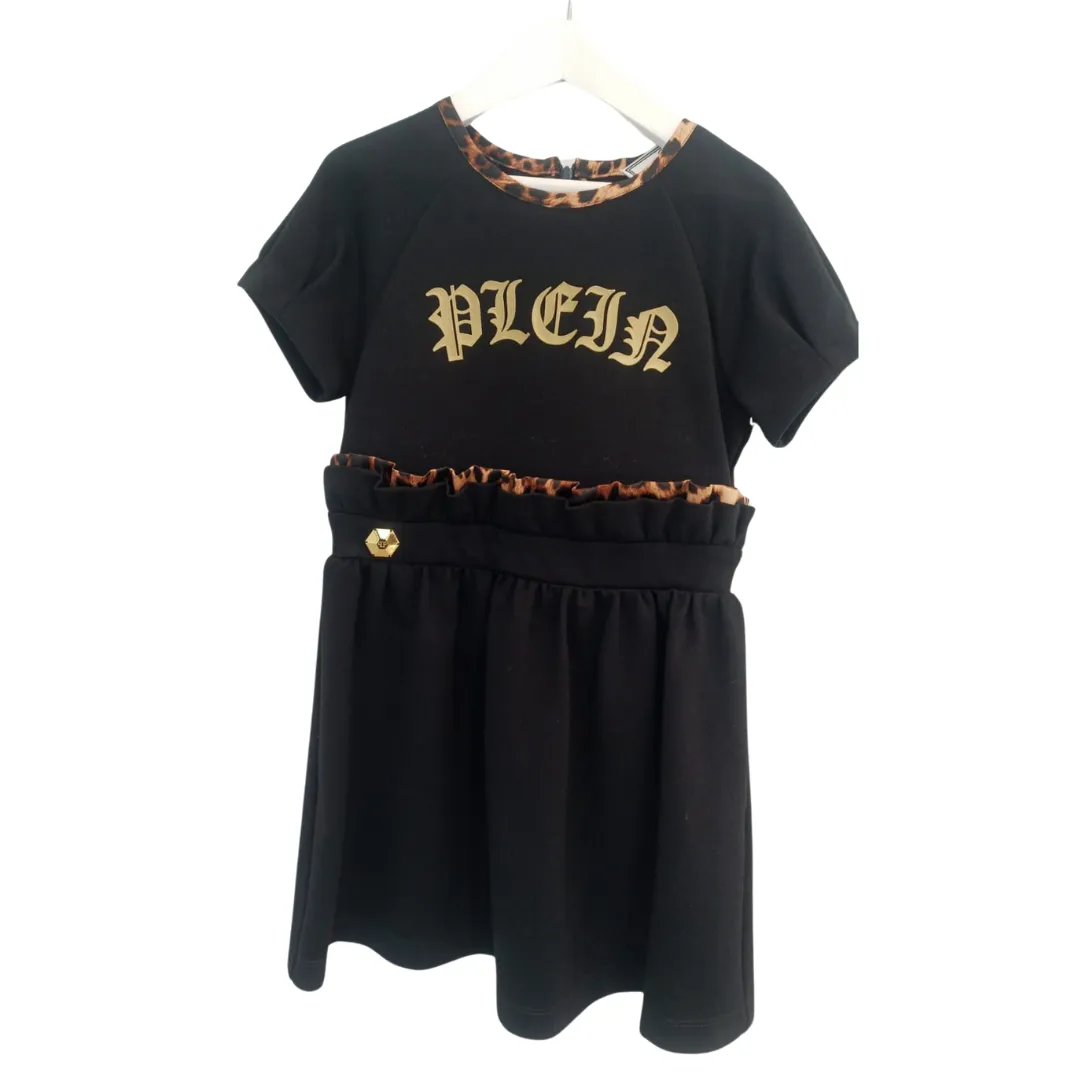 Philipp Plein Dress Logo Black-Gold