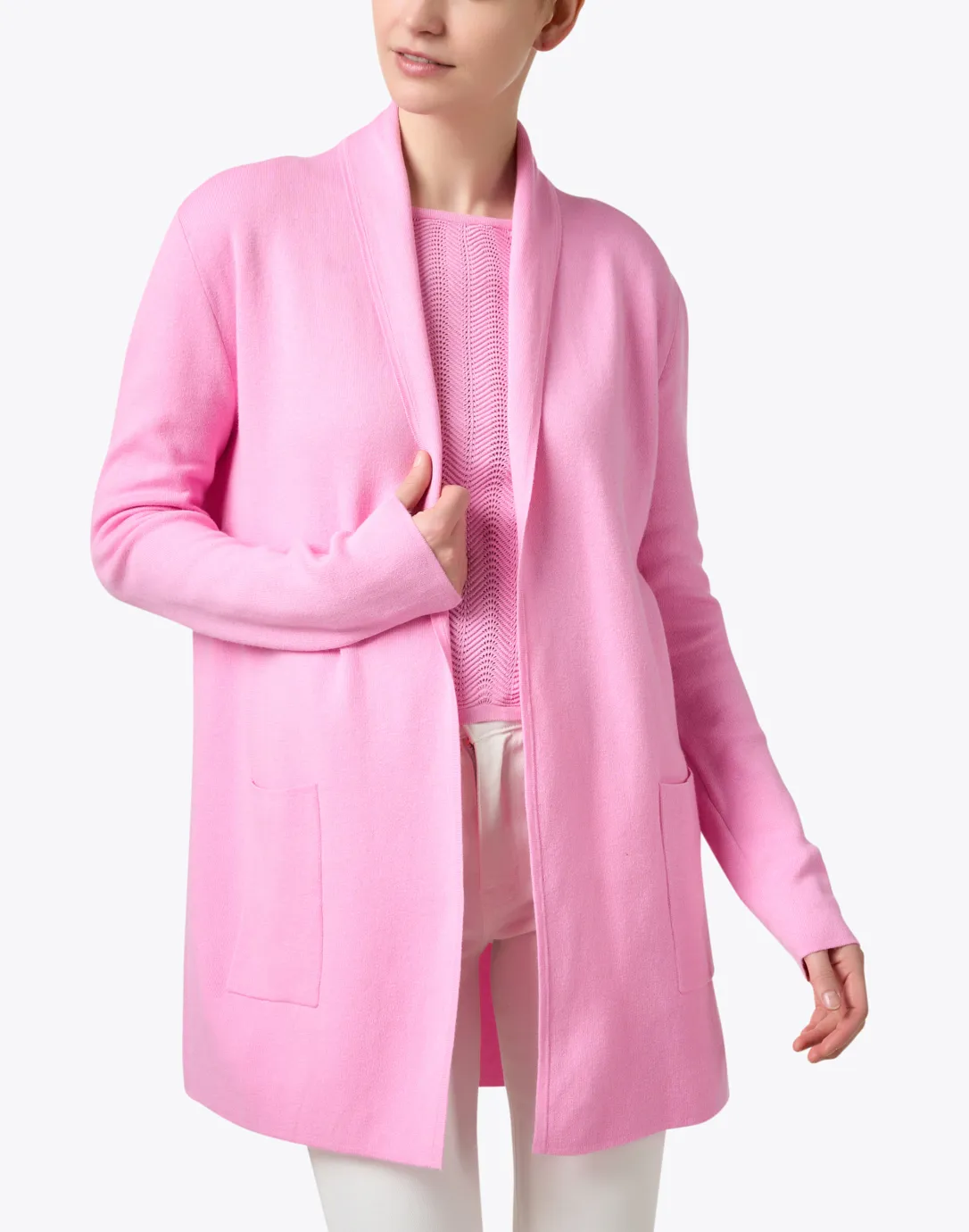 Pink Cotton Silk Travel Coat