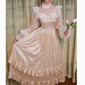 Romantic Victorian Fairy Princess Dress - Golden Dreams Royalcore