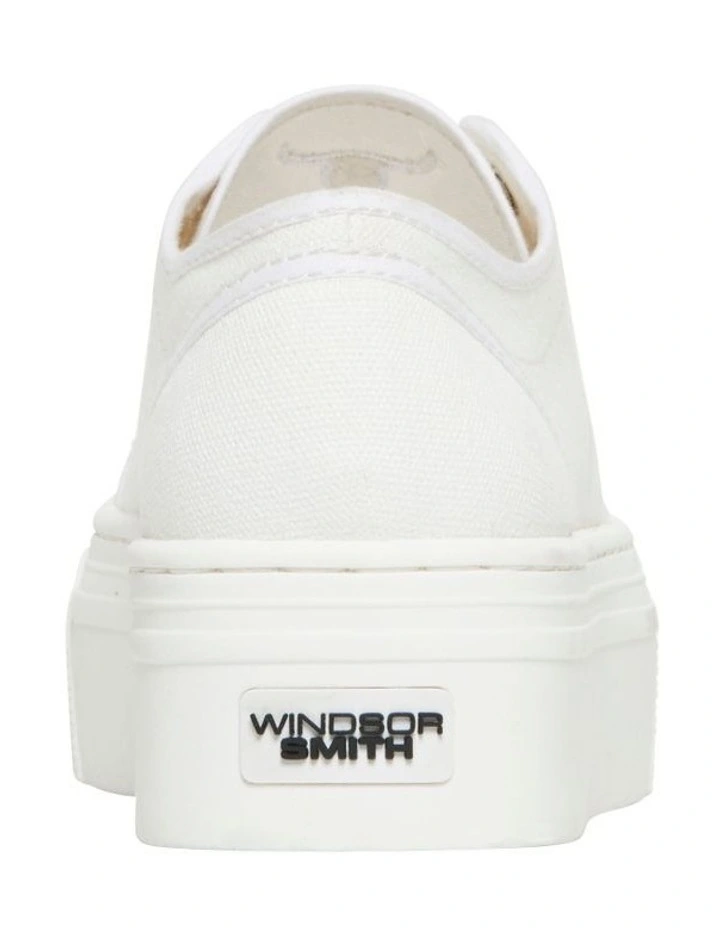 Ruby Platform Sneaker in White Canvas