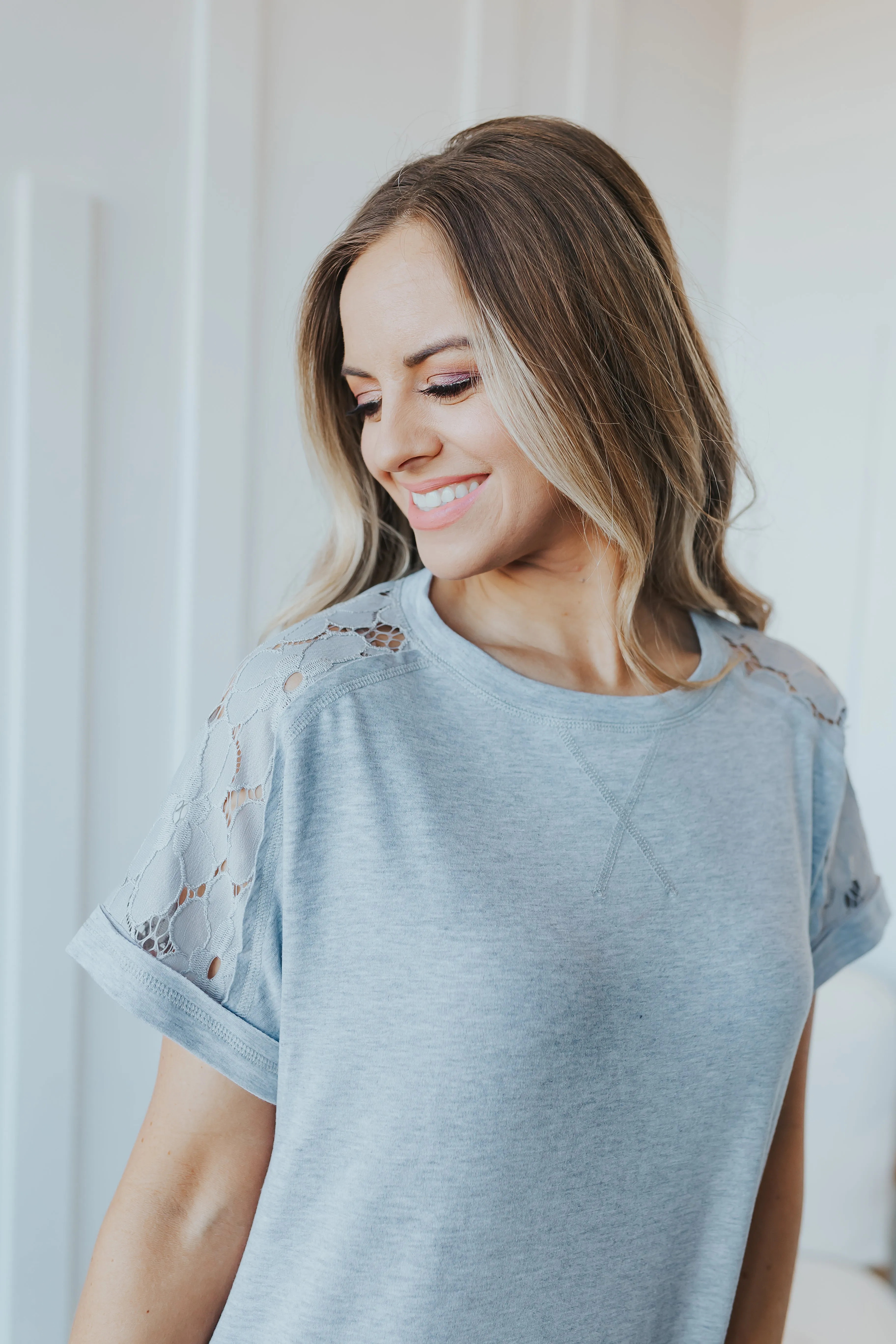 Ruffled Dress with Willow Lace