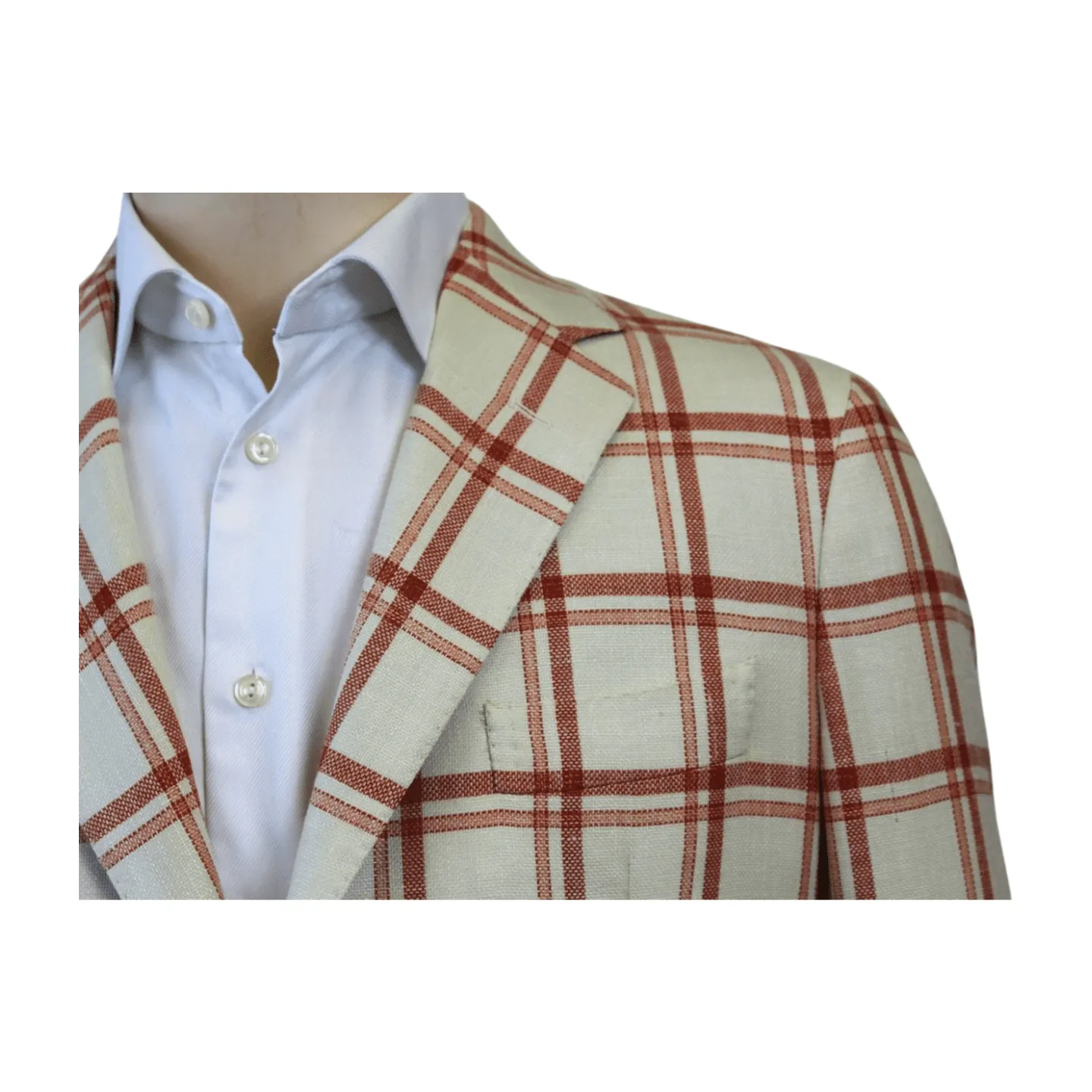 Sartorio Sport Coat - Orange Tan Windowpane