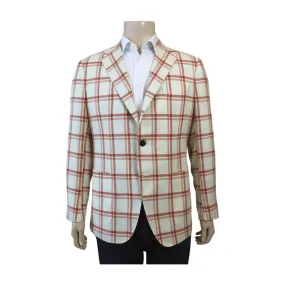 Sartorio Sport Coat - Orange Tan Windowpane