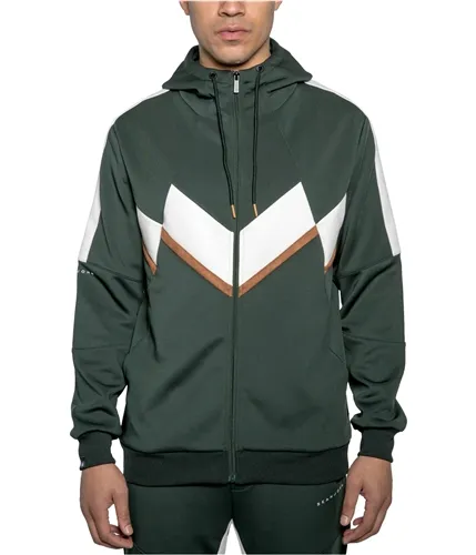 Sean John Mens Chevron Zip Hoodie Sweatshirt