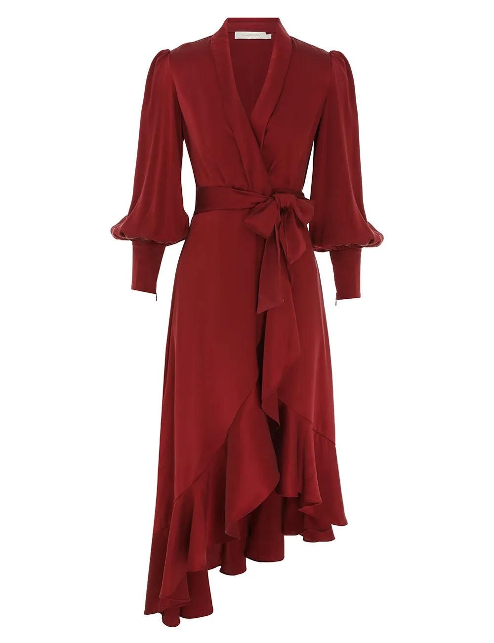 Silk Wrap Midi Dress