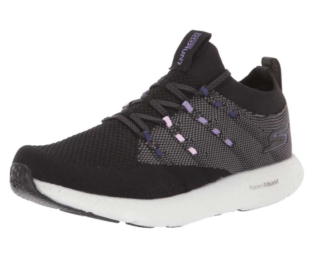 Skechers Women’s Go Run 7 Shoes – Black Purple