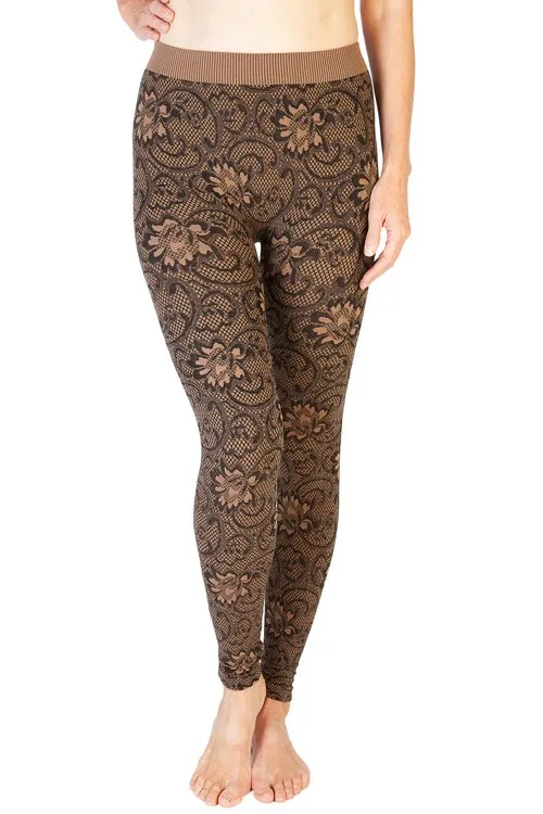 Skinny Tees Lace Print Leggings