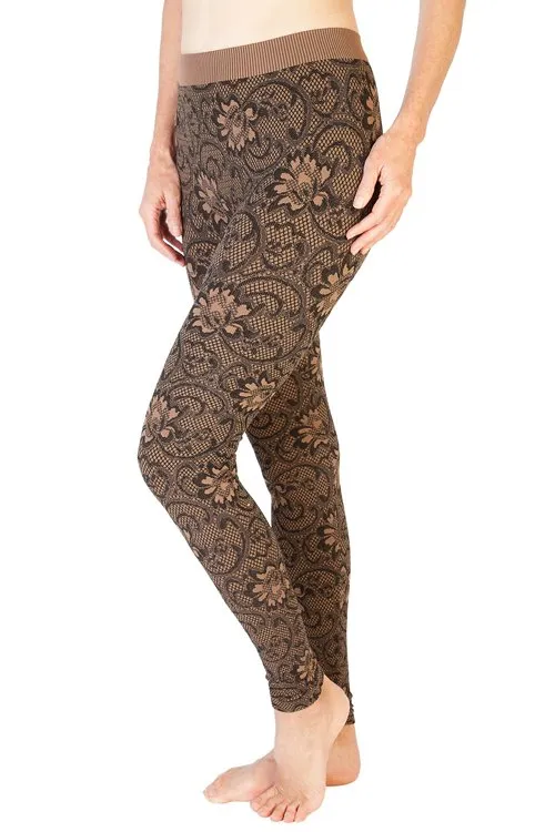 Skinny Tees Lace Print Leggings