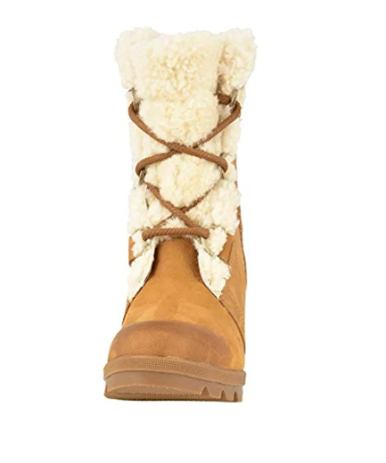 Sorel Women’s Joan Wedge Shearling Boots (Camel Brown)