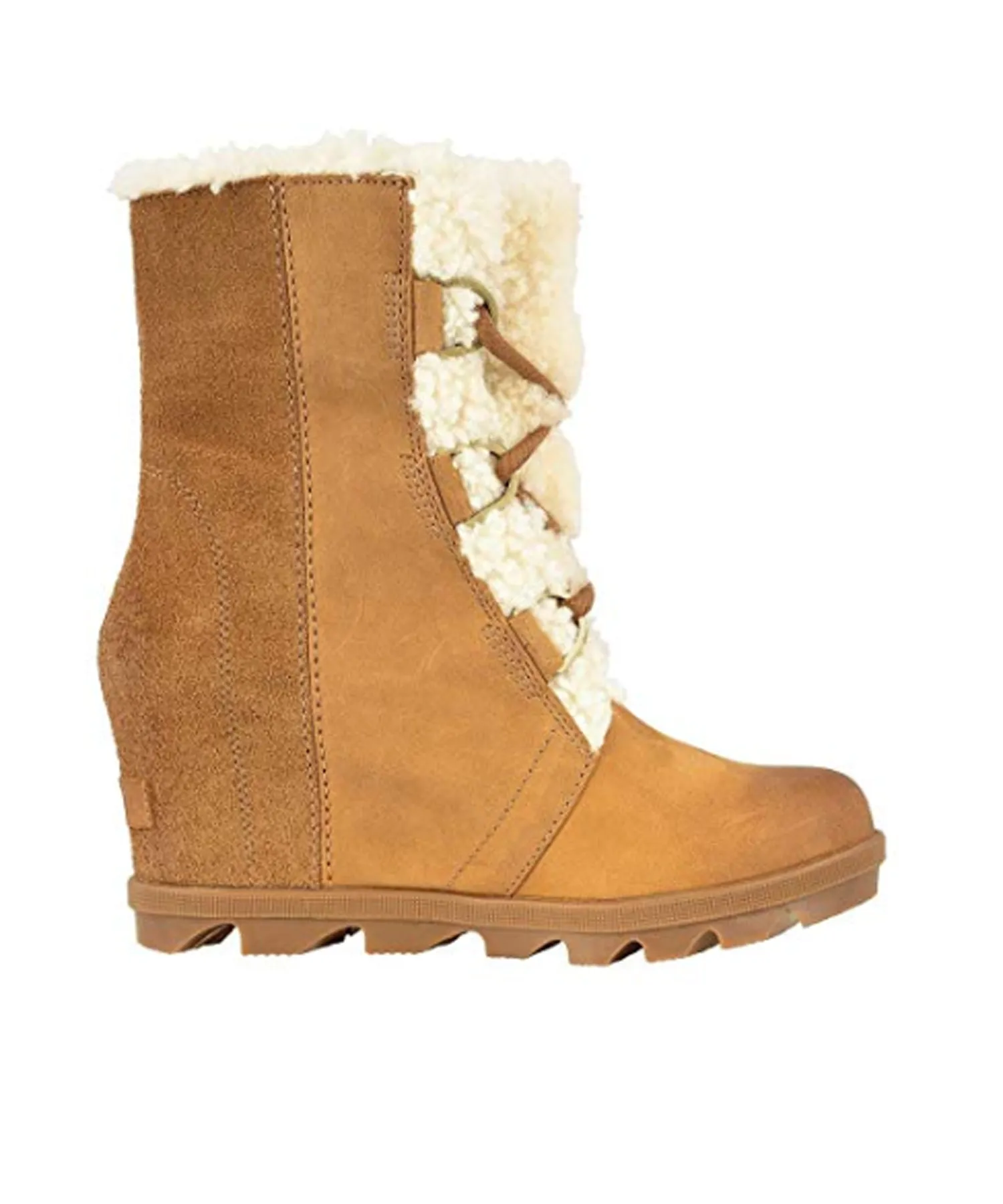 Sorel Women’s Joan Wedge Shearling Boots (Camel Brown)