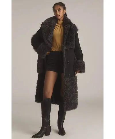 Stand Studio Becky Longline Sherpa Coat