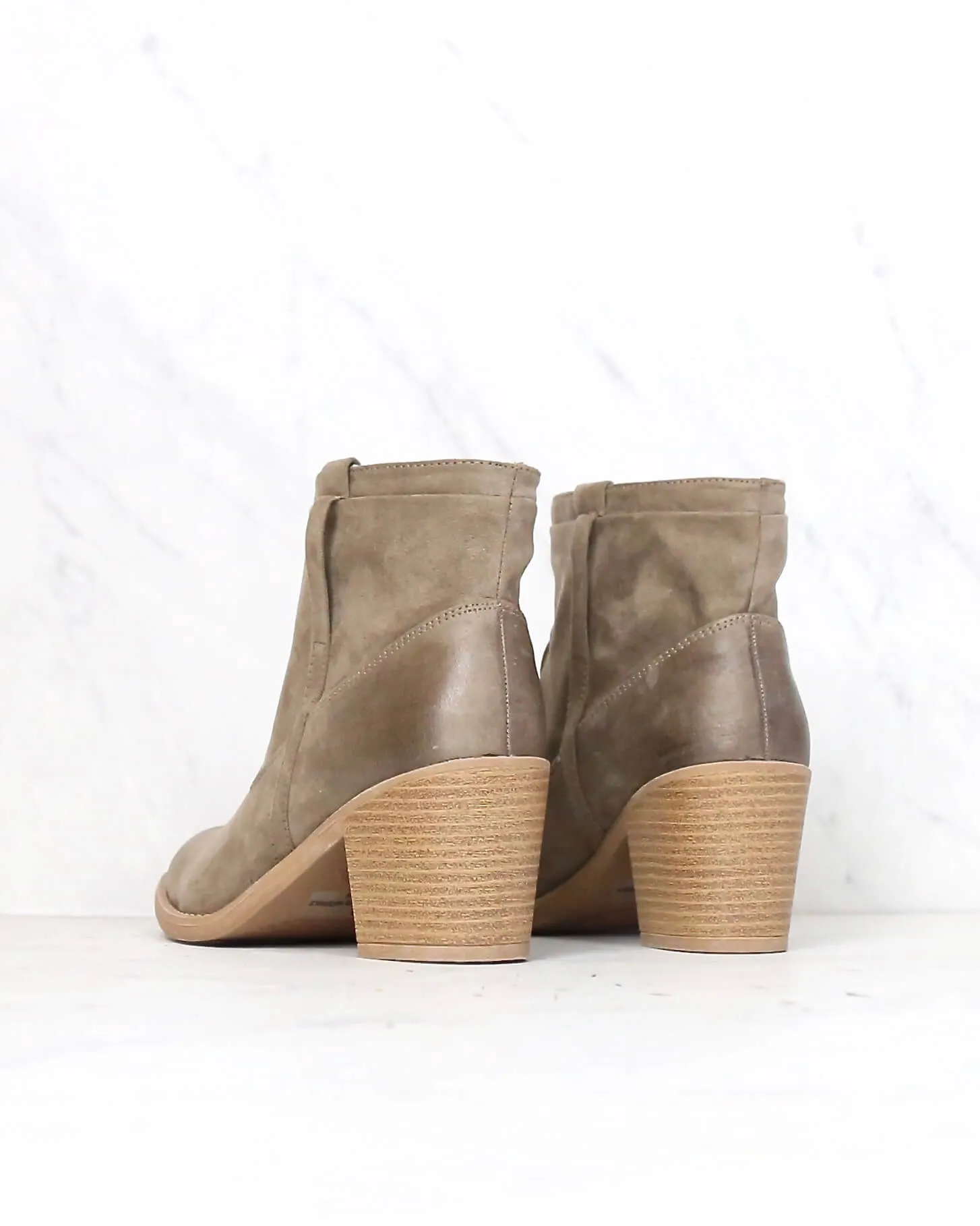 Suede Taupe Ankle Boots