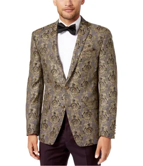 Tallia Mens Brocade Two Button Blazer Jacket