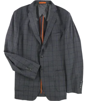 Tallia Mens Windowpane Two Button Blazer Jacket, TW2