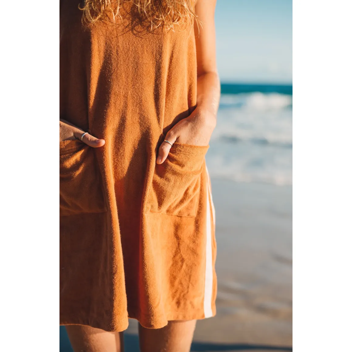 Terry Towel Dress - Rust